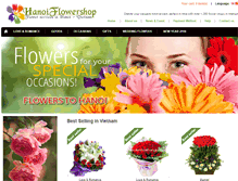 Tablet Screenshot of hanoiflowershop.com